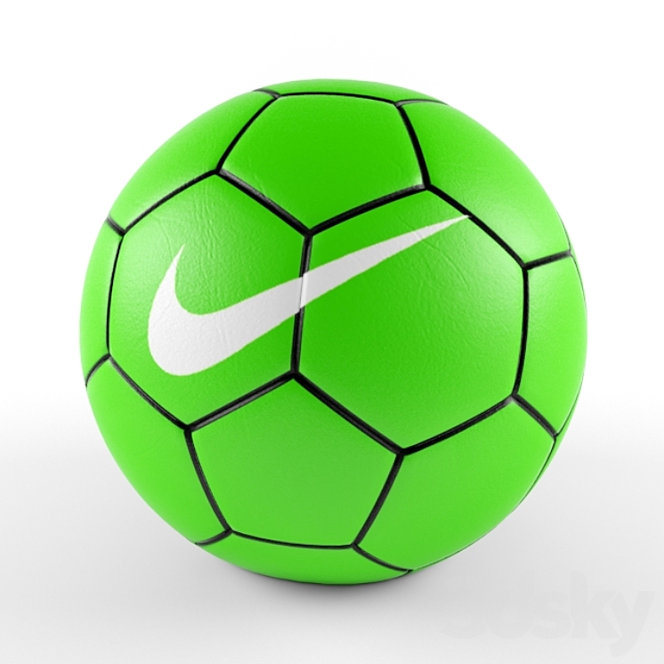 football ball green Nike Sports 3D model