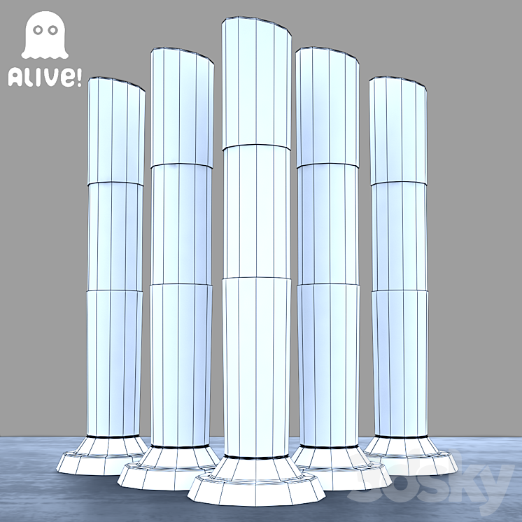 Lava Lamp Alive! Colossus Table lamp 3D model