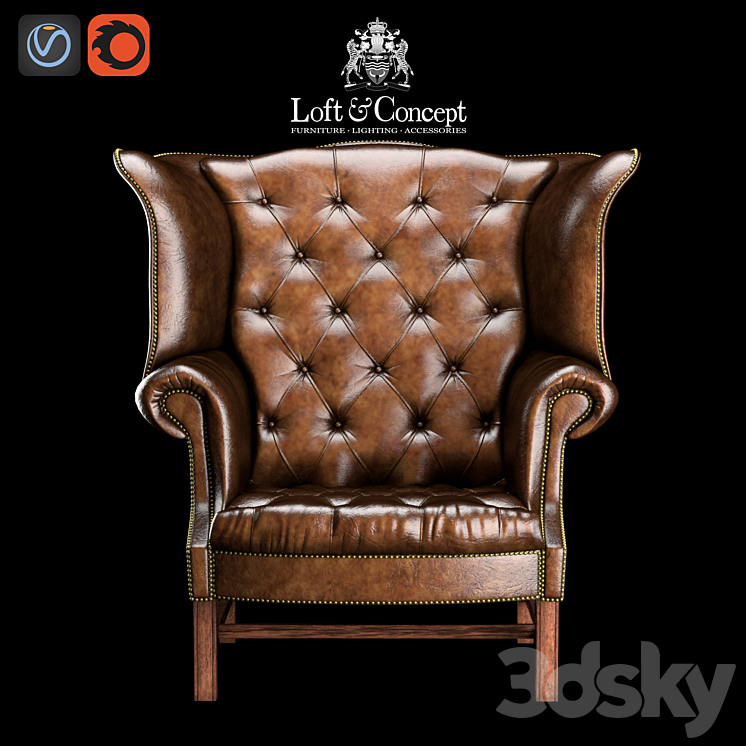 Leather chesterfield high back wing 2025 chair