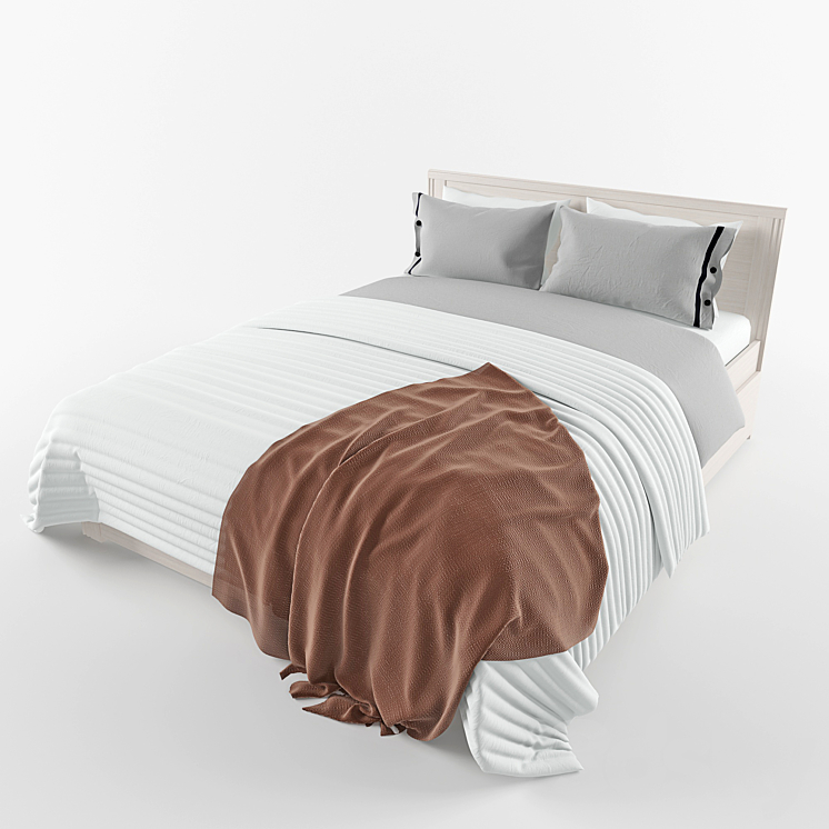 Bed with bed Ikea BRUSALI Bed 3D model