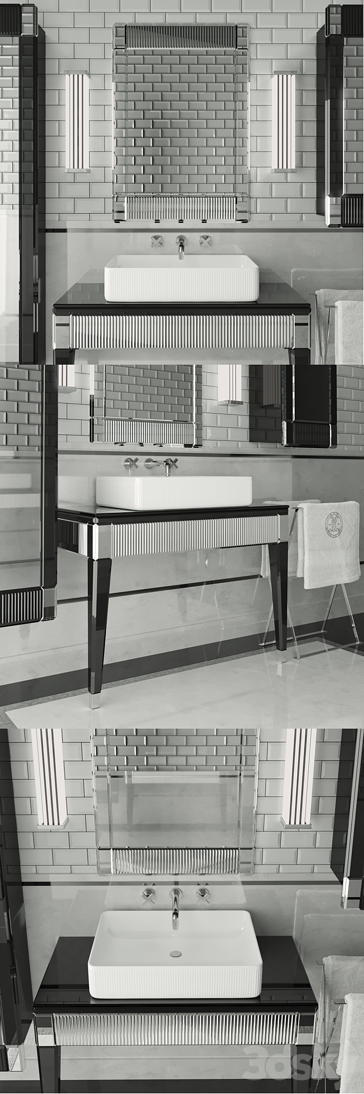 Bathroom set_Oasis Rialto - Bathroom furniture - 3D model