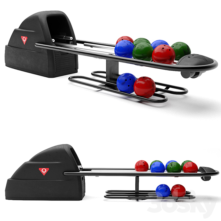 Bowling Ball Return Device Sports 3D model