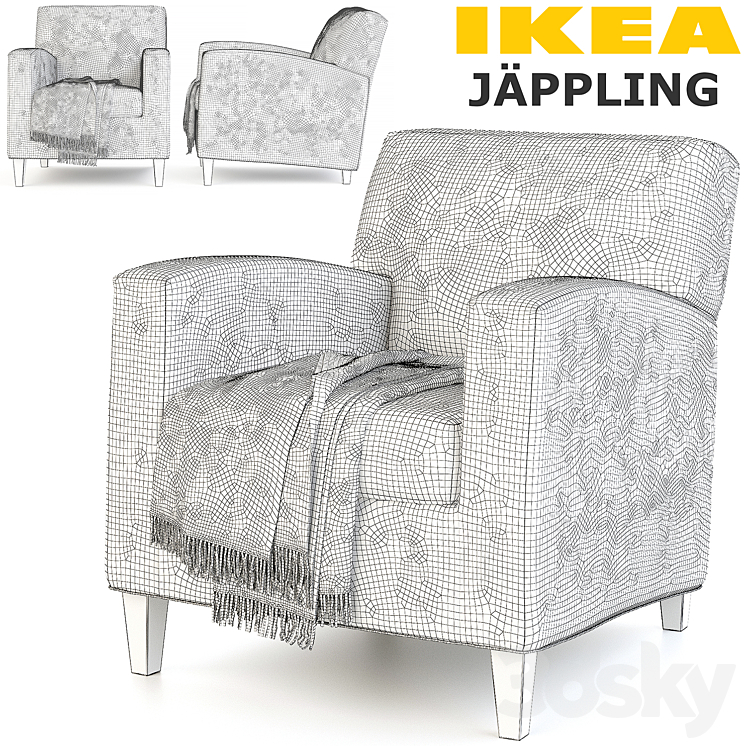 IKEA JAPPLING Arm chair 3D model