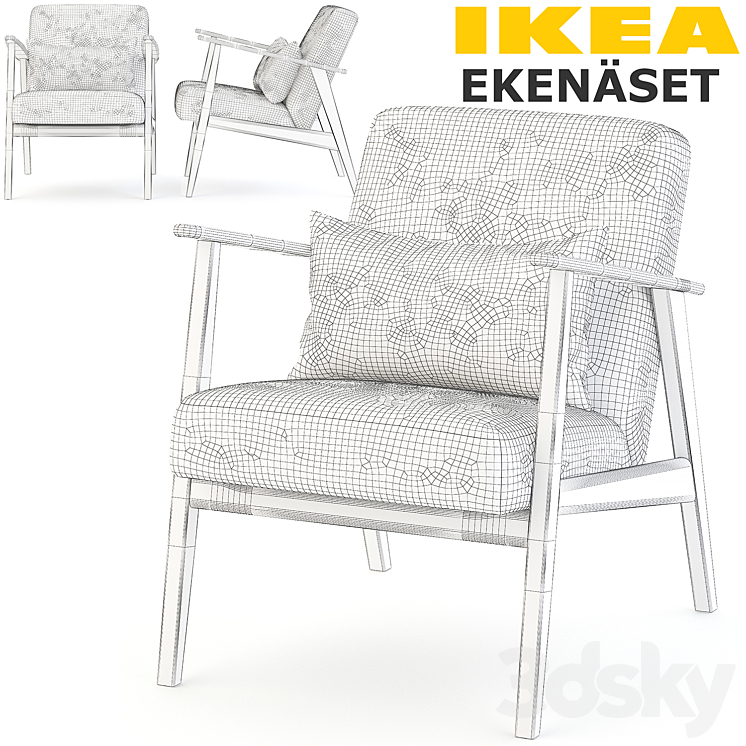 IKEA EKEN SET EKENASET Arm chair 3D model