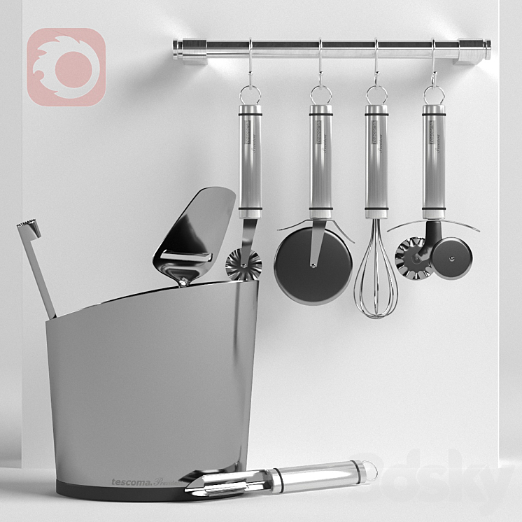 Set utensils Tescoma President. Part4 - Other kitchen accessories - 3D ...