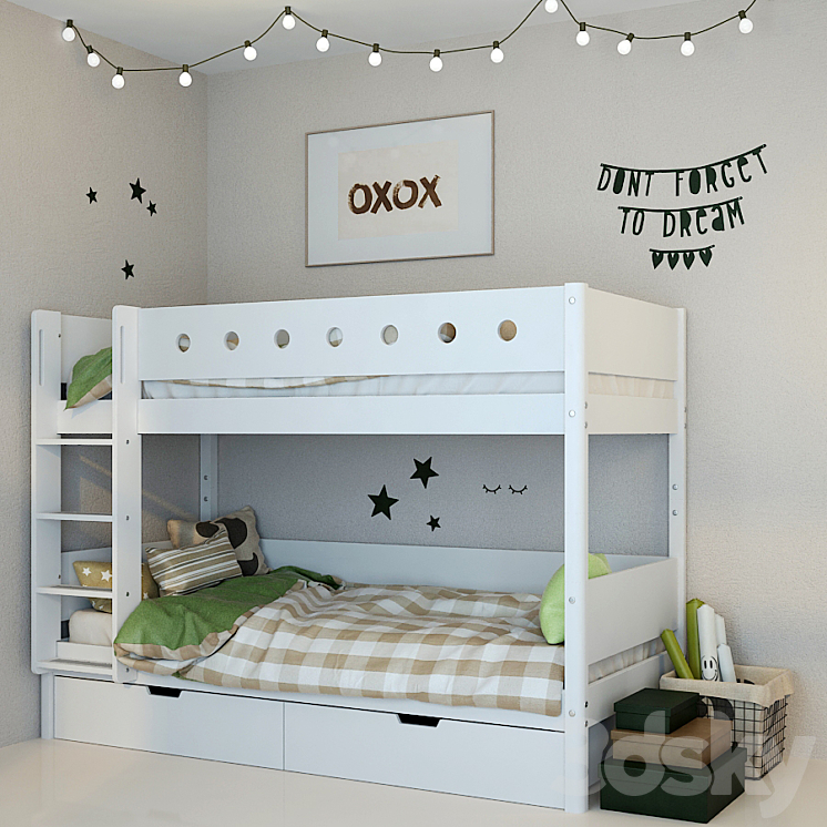 Flexa Bunk Bed 2 Bed 3D model
