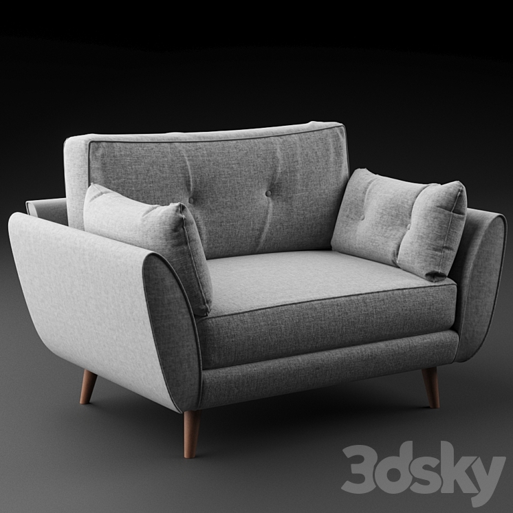 Zinc cuddler deals sofa