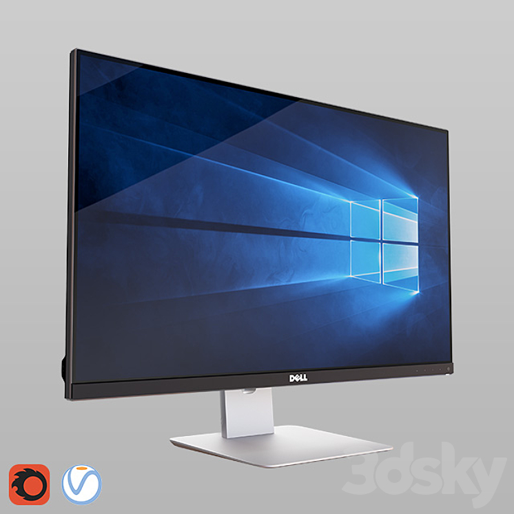 Dell S2415h Monitor PC other electronics 3D model