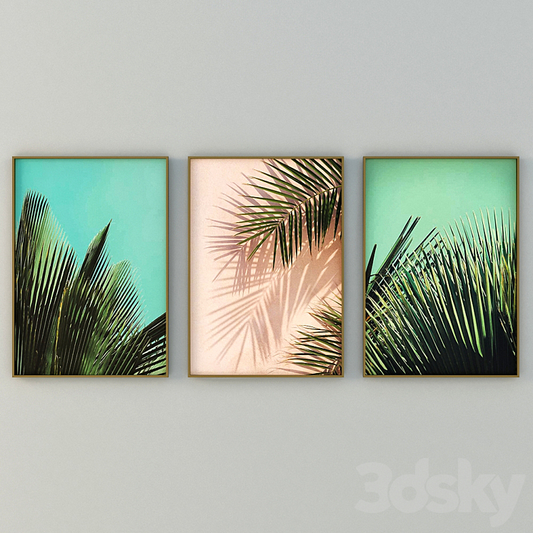 Palms posters - Frame - 3D model