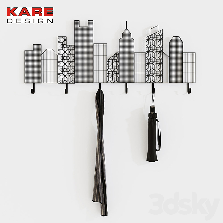 Kare / Coat Rack Skyline Other decorative objects 3D model
