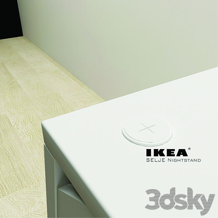 IKEA SELJE Nightstand Wardrobe Display cabinets 3D model