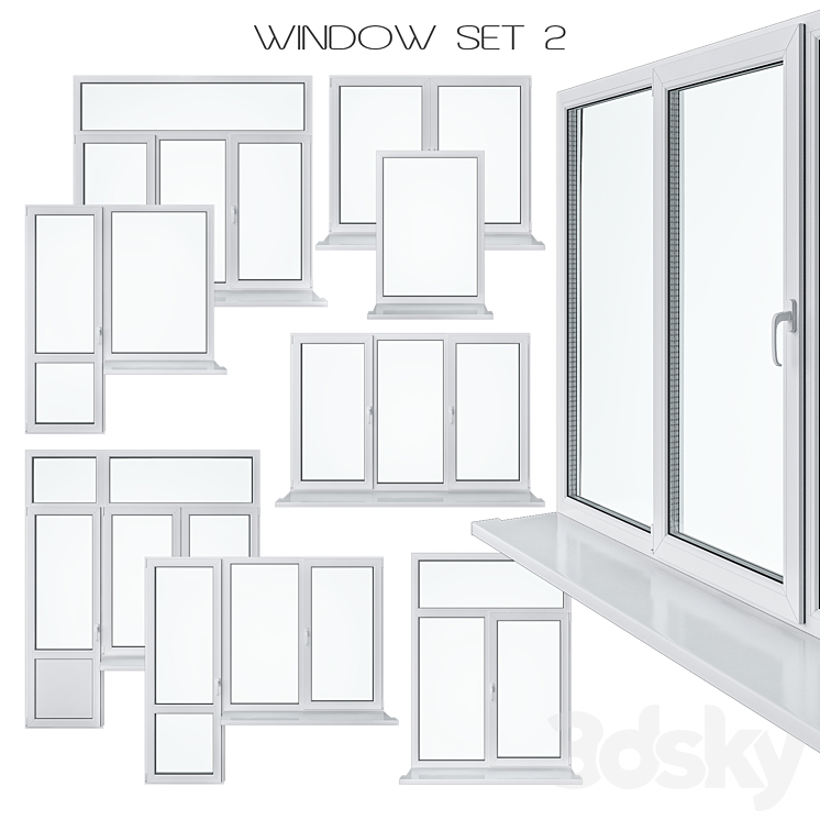 Window Set 2 - Windows - 3D model