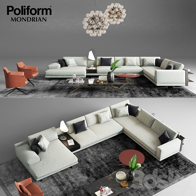 Poliform outlet mondrian sofa