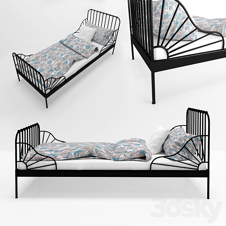 Bed IKEA MINNEN Bed 3D model