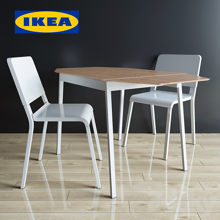 Folding table and chair IKEA PS 2012 / Theodorez Table + Chair 3D model