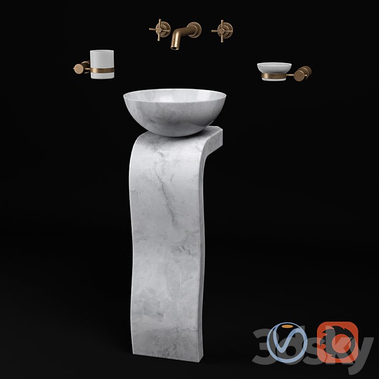 Sheerdecor Vita R cloud - Wash basin - 3D model