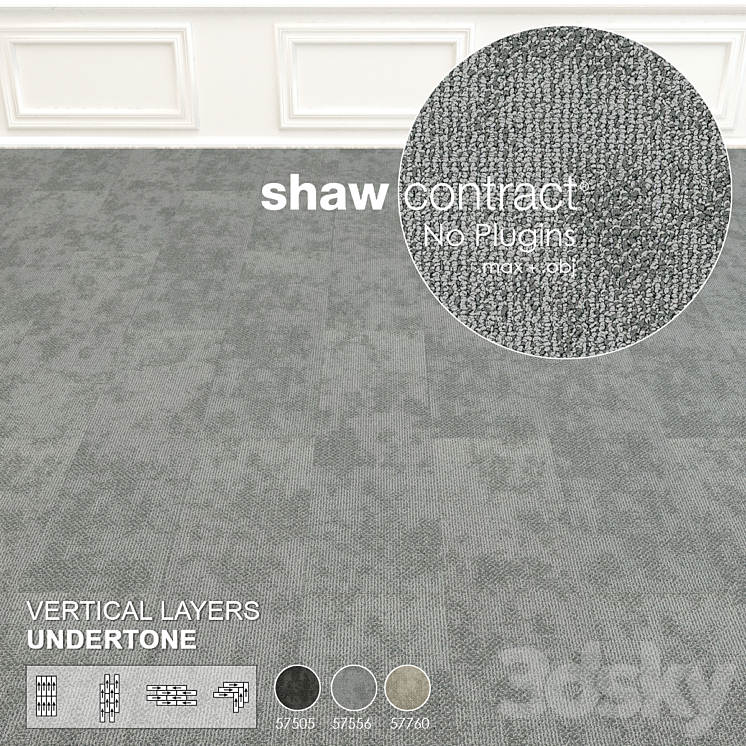 Shaw Carpet Vertical Layers Wall to Wall Floor No 8 Carpets 3D model