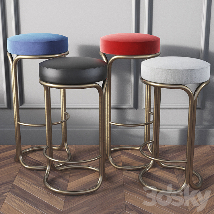 Cora leather sales counter stool
