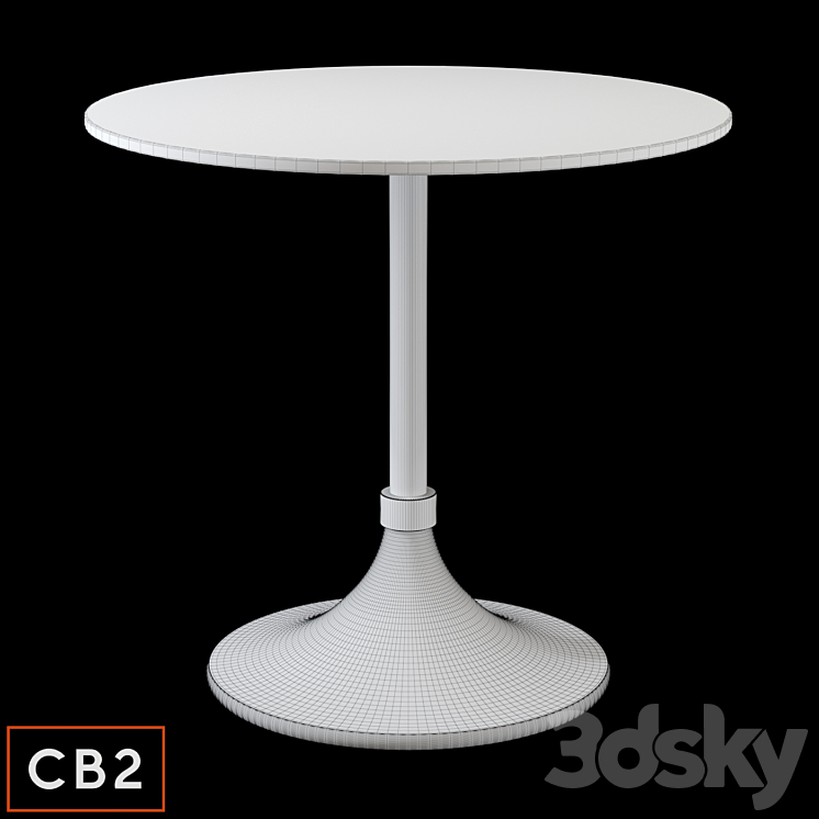 CB2 Hackney Marble Cocktail Table Table 3D model