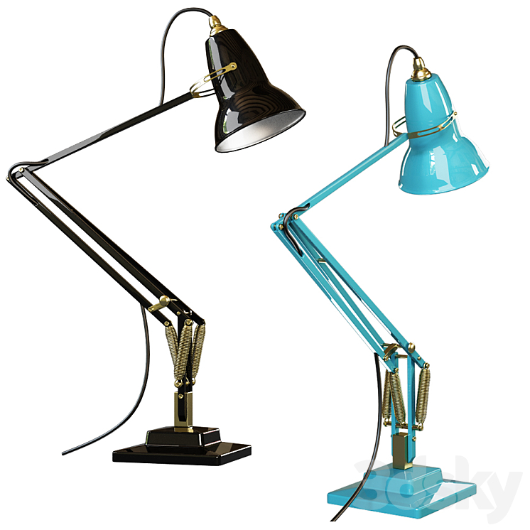 brass anglepoise table lamp
