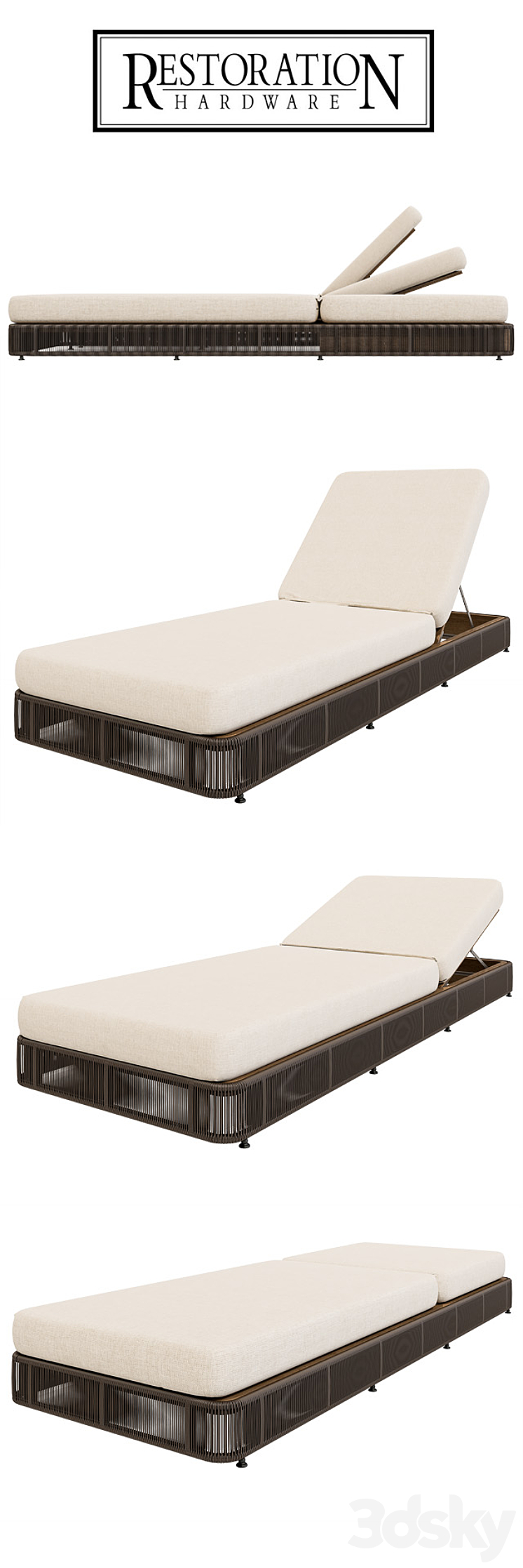 Restoration Hardware Havana Chaise Other 3D model