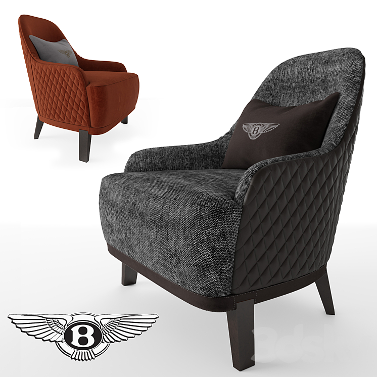 Chair Roseberry Armchair Bentley Home Arm chair 3D model