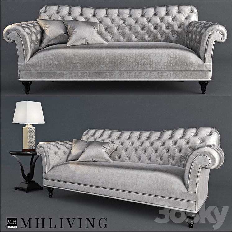 Sofa with lamp and table MHLIVING Sofa 3D model