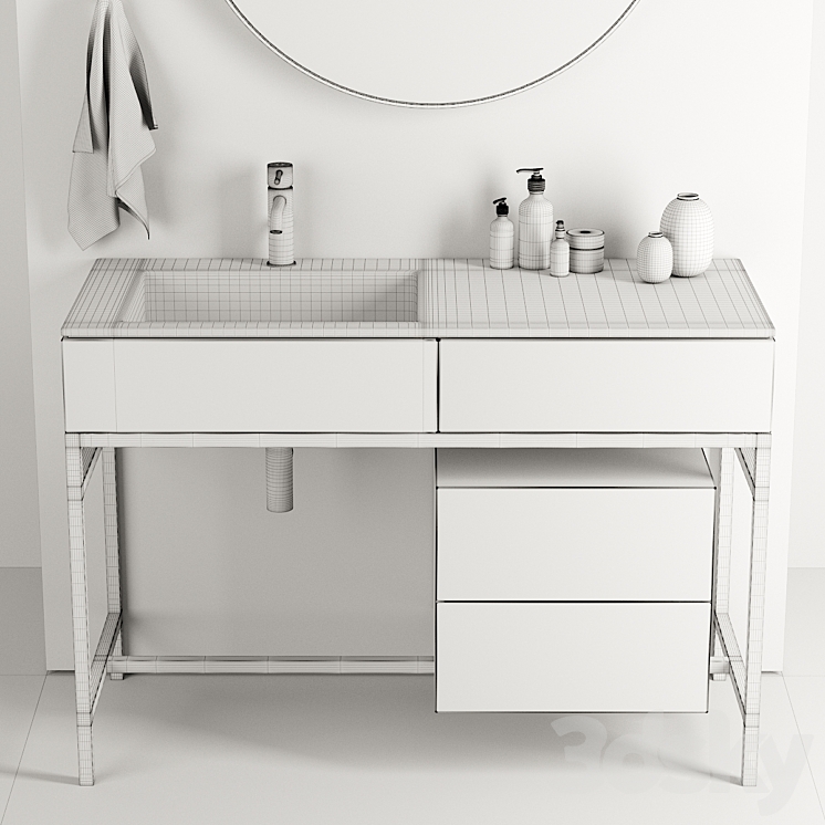 Wash Basin Ceramica Cielo Milano - Bathroom furniture - 3D model