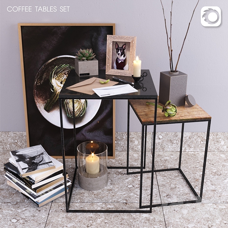 Сoffee tables set_2 - Other decorative objects - 3D model