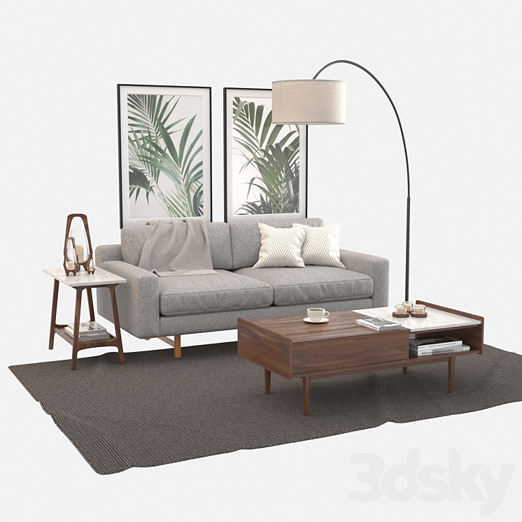 Living Set. West elm - Other - 3D model
