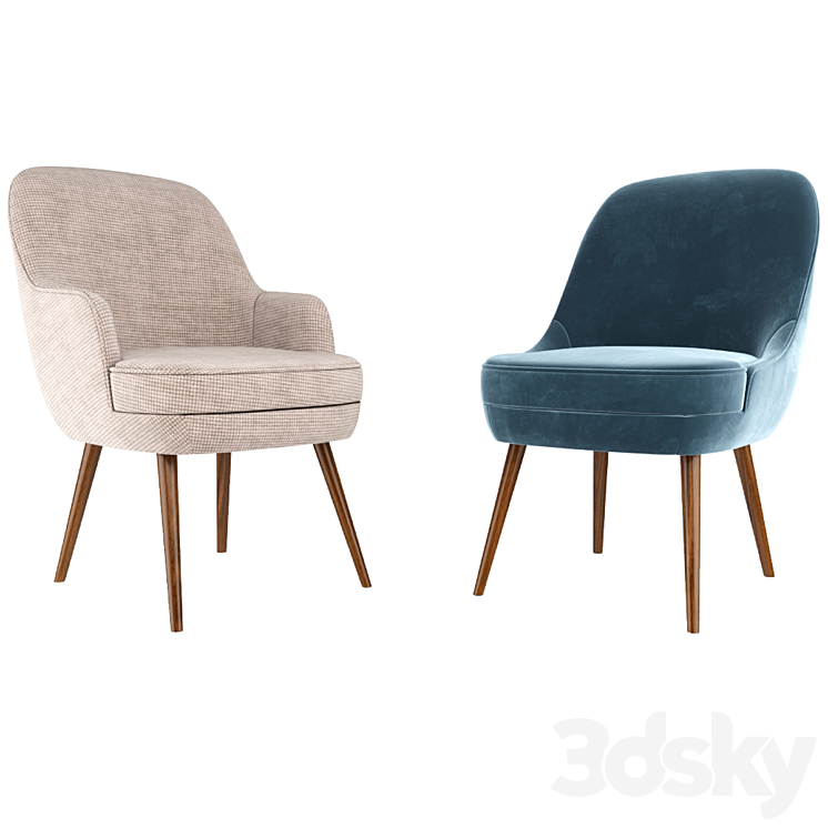 375 Walter Knoll Dining Chairs Chair 3D model