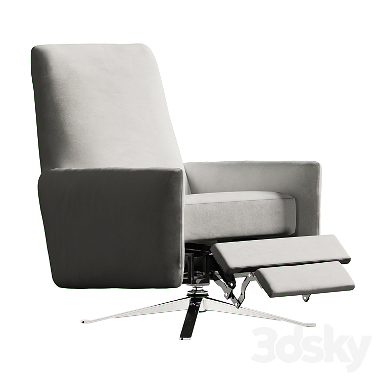 RESTORATION HARDWARE OTTO SWIVEL RECLINER CHAIR Arm chair 3D