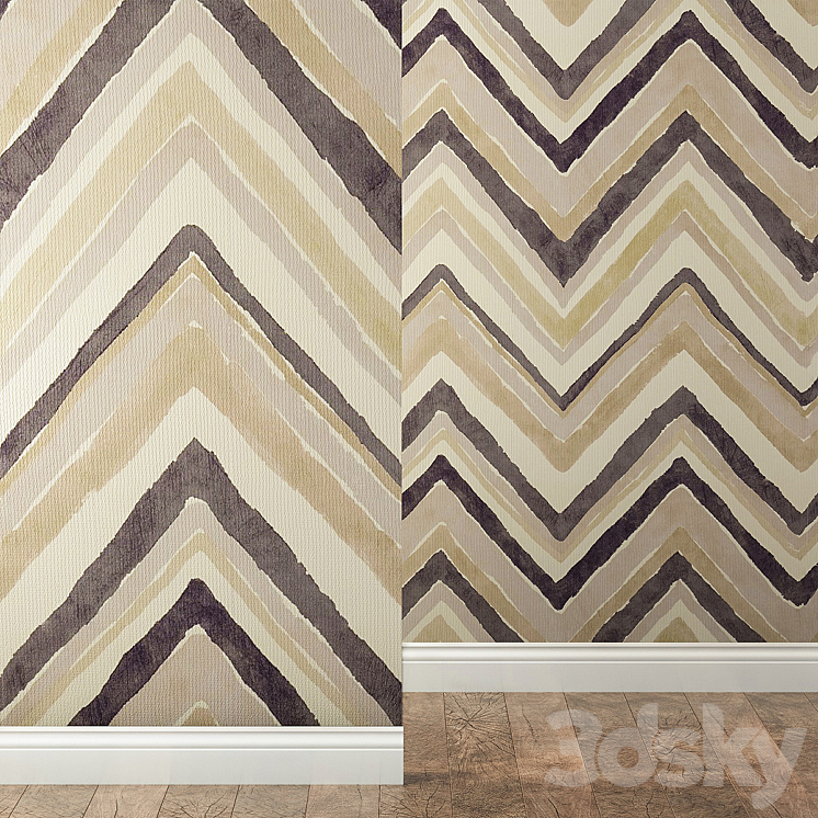 Wallpapers SANDERSON collection ZIGZAG Wall covering 3D model