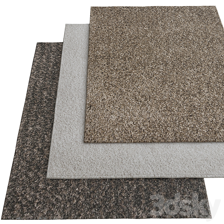 Eyelash Shag Area Washable Rug - Threshold - Carpets - 3D model