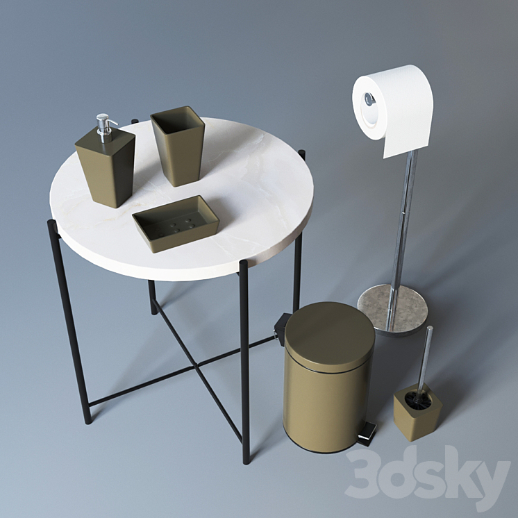 Set for bathroom jysk Bathroom accessories 3D model