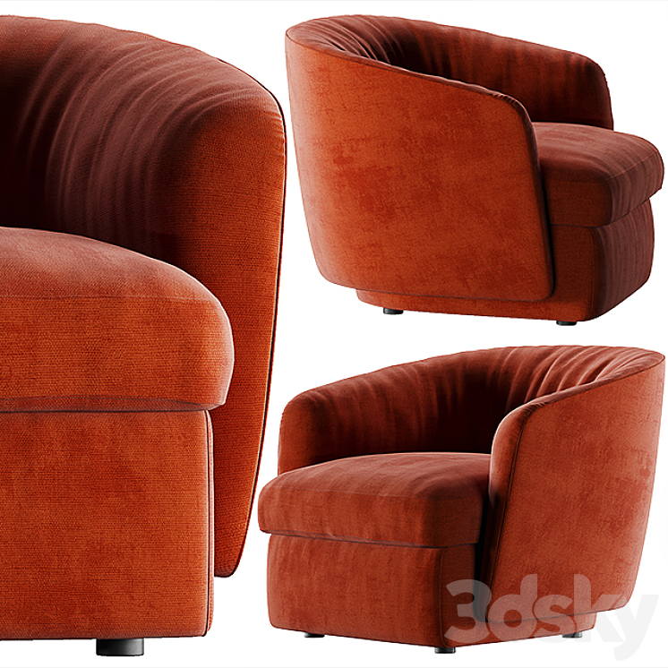 Armchair Molteni c Holborn Arm chair 3D model