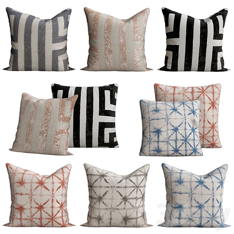 Jabari Throw Pillow H & M Pillows 3D model