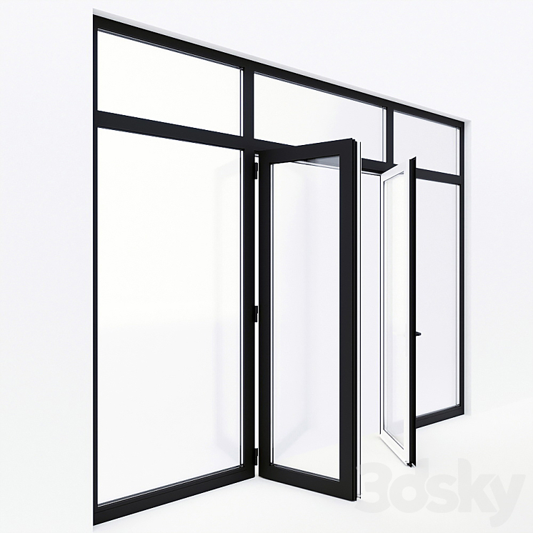 Balcony Door Alumil Doors 3D Model