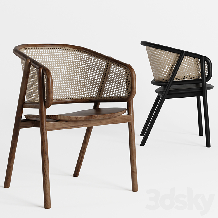 Cane Chair Casey by Cane Collection Chair 3D model
