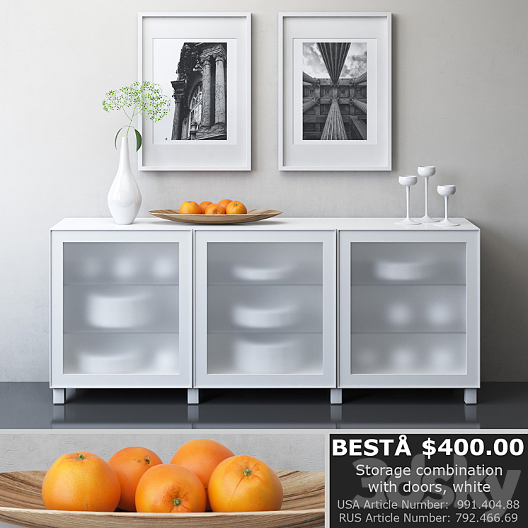 Frosted sales glass sideboard