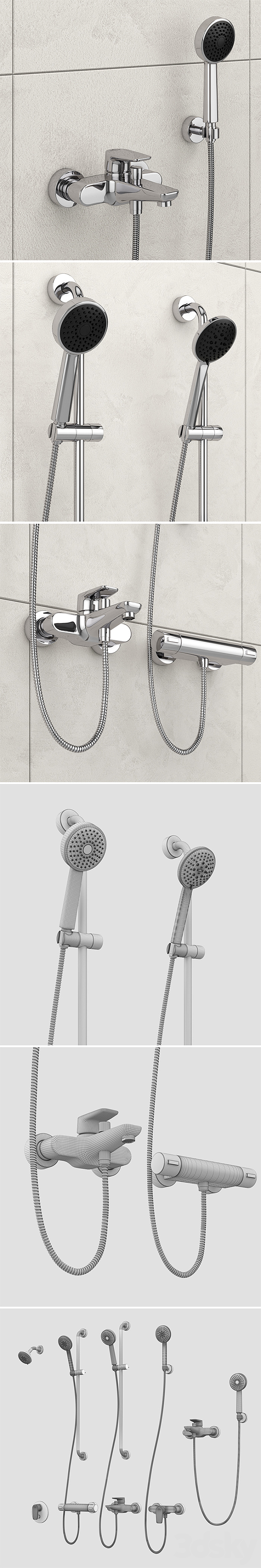 Bath and shower faucets Villeroy & Boch SUBWAY set 22 Faucet 3D model