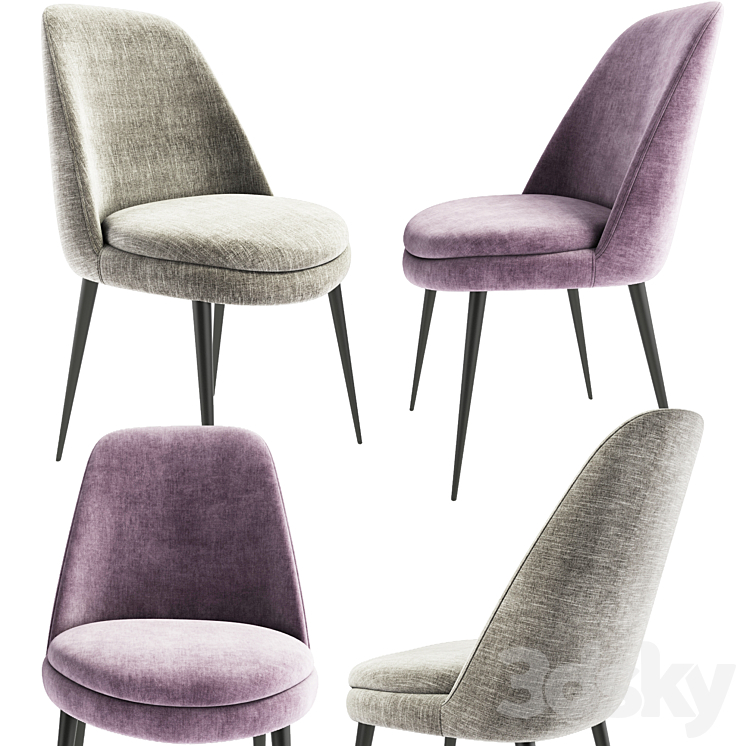 Finley Low Back Upholstered Dining Chair Chair 3D model