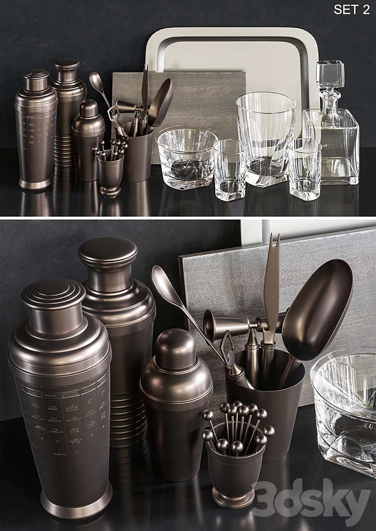 Restoration hardware Barware set02 Tableware 3D model