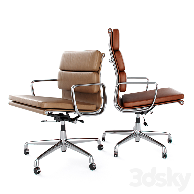 Vitra Soft Pad Chairs EA 217 219 Office furniture 3D model