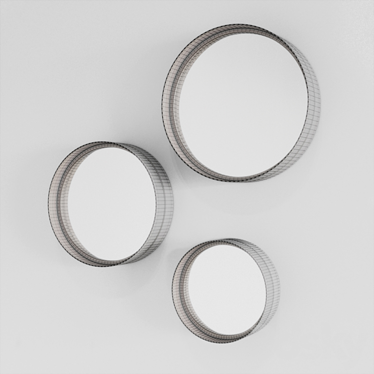 Set of 3 mirrors wilson Mirror 3D model