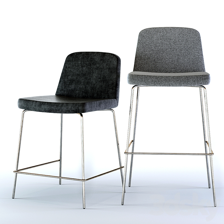 CB2 Charlie Bar Stools Chair 3D model