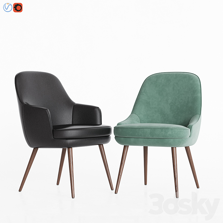 375 Walter Knoll Chairs Collection Chair 3D model