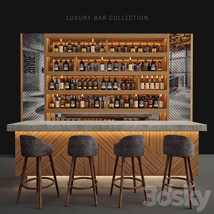 Luxury store bar counter