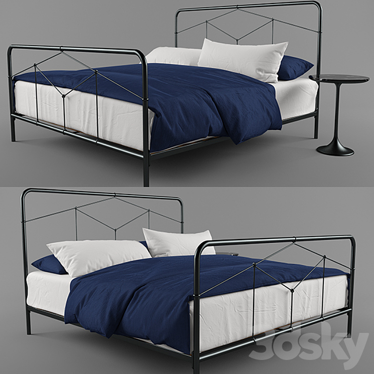 Crate & Barrel Casey Iron Bed - Bed - 3D model