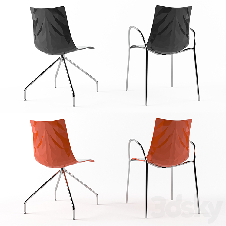 ZEBRA BICOLORE Chair 3D model